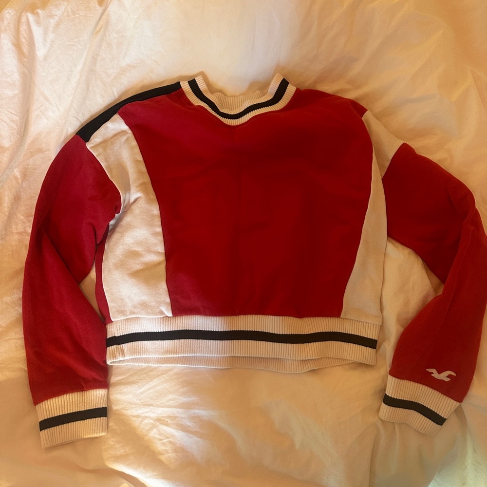 Color block cropped crew neck - Picture 1 of 4